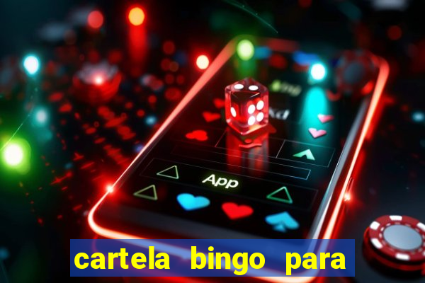 cartela bingo para cha de cozinha imprimir gratis