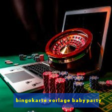 bingokarte vorlage babyparty