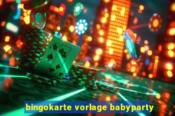 bingokarte vorlage babyparty