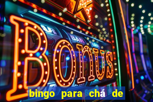 bingo para chá de bebê para imprimir grátis