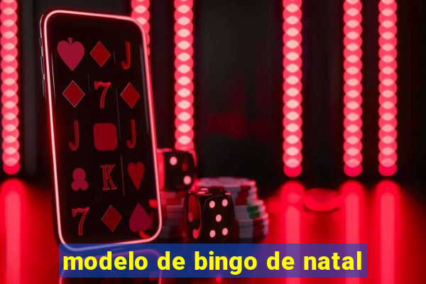 modelo de bingo de natal