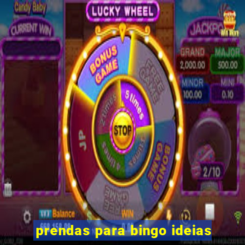 prendas para bingo ideias