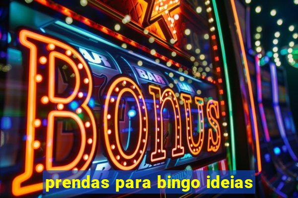 prendas para bingo ideias