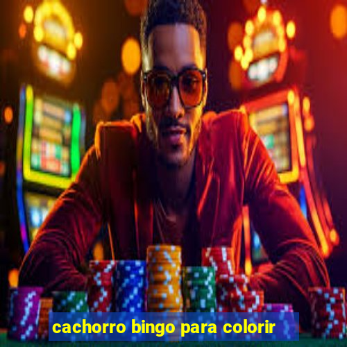 cachorro bingo para colorir