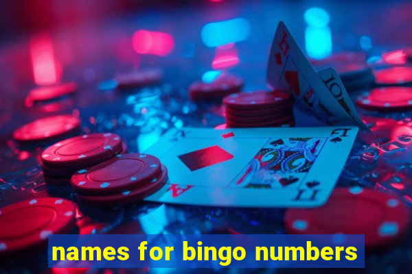 names for bingo numbers