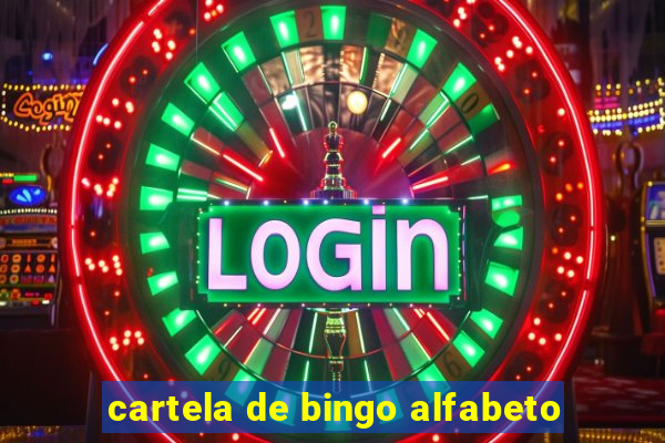 cartela de bingo alfabeto