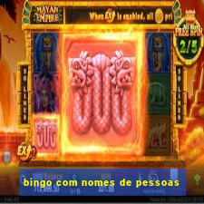 bingo com nomes de pessoas