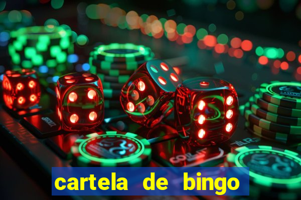 cartela de bingo de nomes para imprimir