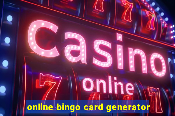 online bingo card generator