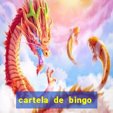 cartela de bingo pra imprimir