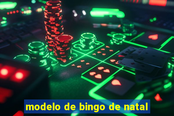 modelo de bingo de natal