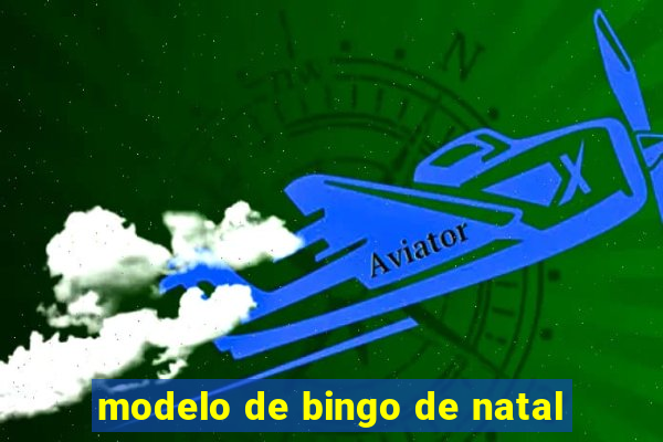 modelo de bingo de natal