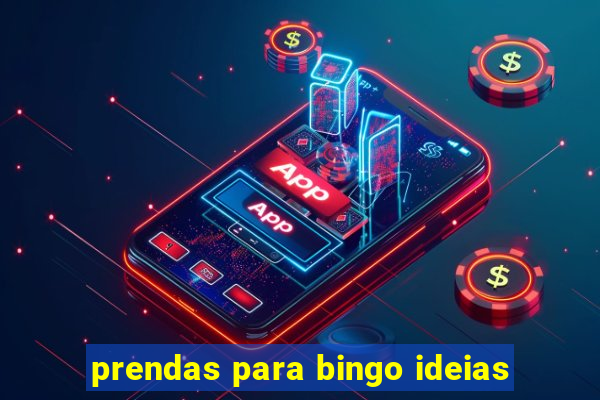 prendas para bingo ideias