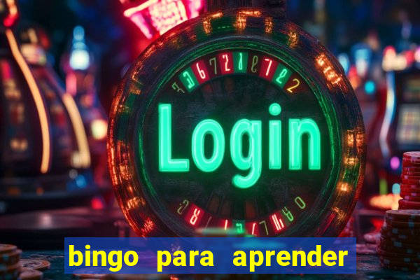 bingo para aprender a leer