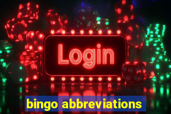 bingo abbreviations