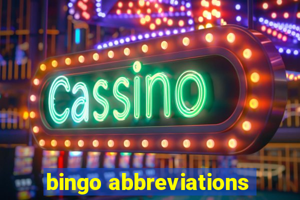 bingo abbreviations