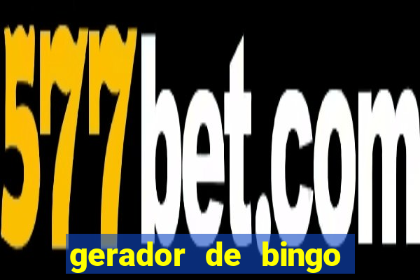 gerador de bingo cha de bebe